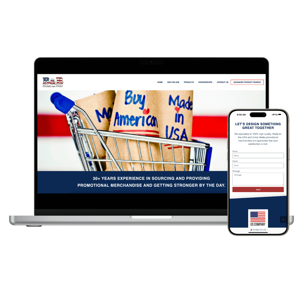 BB website mockup by Sublyme Digital, featuring a sleek, modern design with engaging visuals and user-friendly navigation for a business brand.