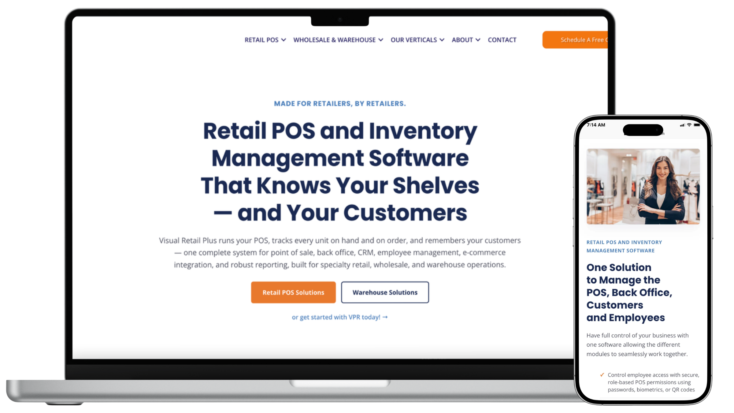 Visual Retail Plus website built by Sublyme Digital